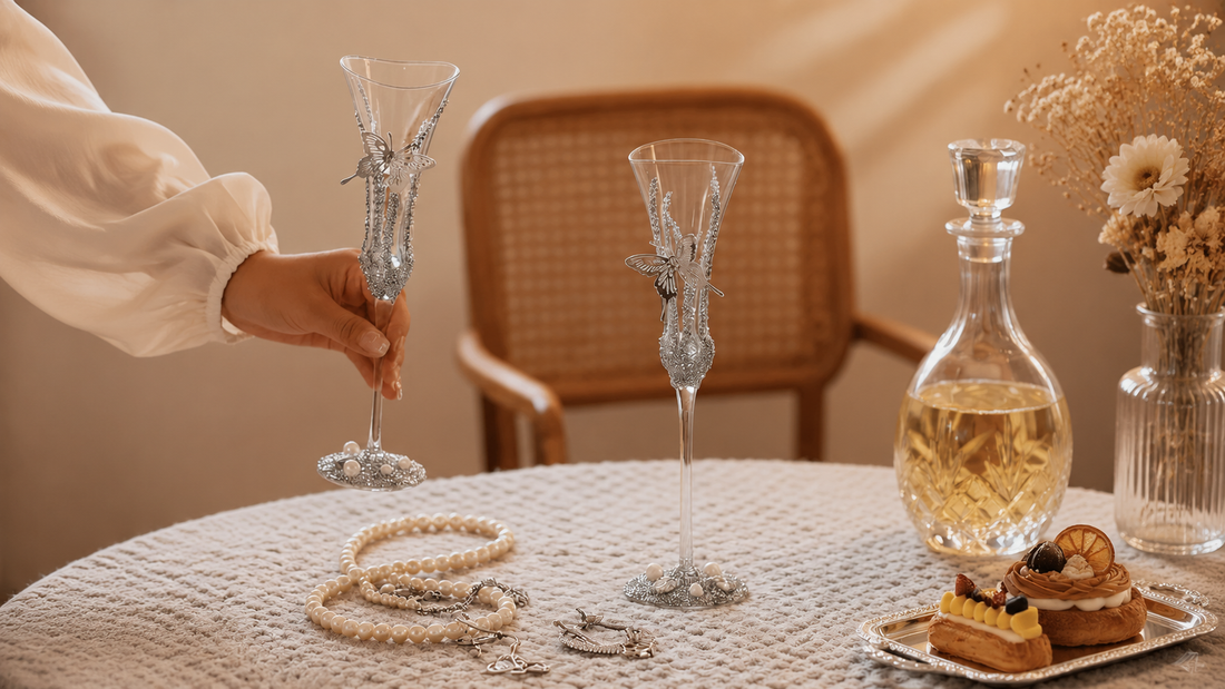 Luxury Wedding Crystal Glass Experience – Modern Bridal Toast Collection