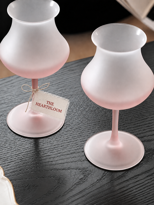 Rosé Mist Frosted Coupe Glass – French Style Cocktail Stemware