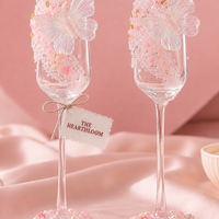 Butterfly Dream Crystal Champagne Glass – Hand-Embellished Wedding Gift