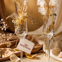 Golden Monarch Champagne Couple Set – French Elegance Toasting Glasses