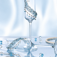 Seabreeze Crystal Champagne Coupe Set – Handcrafted Bridal Toast Collection