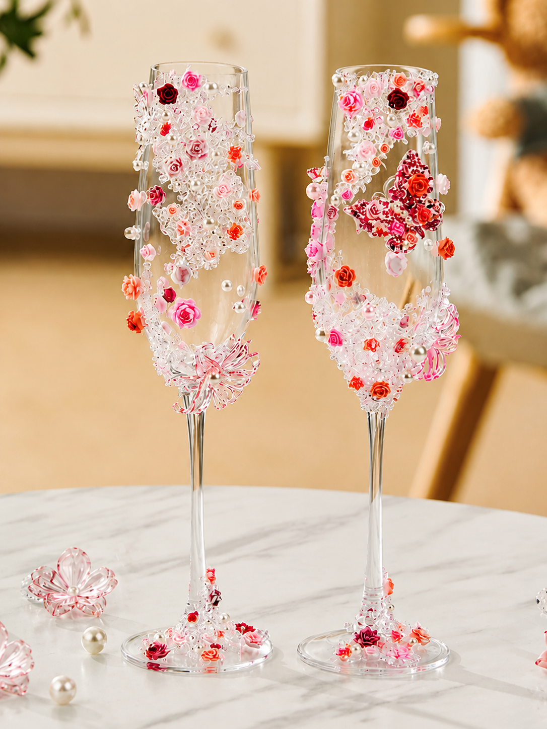 Celebration Luxe DIY Wedding Champagne Coupe Set – Couple Gift Edition