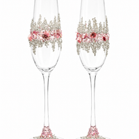 Newlywed Celebration Champagne Glass Set – Elegant Bridal Gift Pair