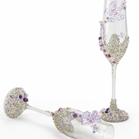 Elite Bridal Toast Crystal Set – Premium Wedding Champagne Pair