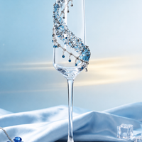 Seabreeze Crystal Champagne Coupe Set – Handcrafted Bridal Toast Collection