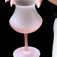 Rosé Mist Frosted Coupe Glass – French Style Cocktail Stemware