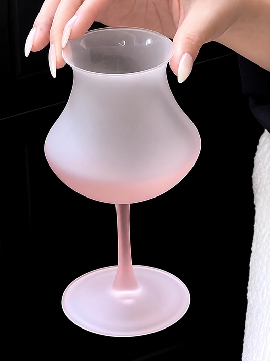 Rosé Mist Frosted Coupe Glass – French Style Cocktail Stemware