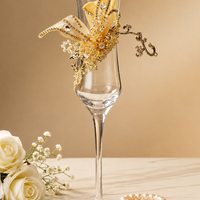 Golden Monarch Champagne Couple Set – French Elegance Toasting Glasses
