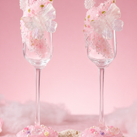 Butterfly Dream Crystal Champagne Glass – Hand-Embellished Wedding Gift