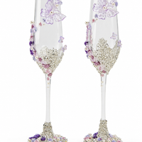 Elite Bridal Toast Crystal Set – Premium Wedding Champagne Pair