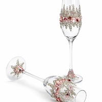 Newlywed Celebration Champagne Glass Set – Elegant Bridal Gift Pair