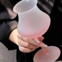 Rosé Mist Frosted Coupe Glass – French Style Cocktail Stemware
