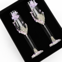 Elite Bridal Toast Crystal Set – Premium Wedding Champagne Pair