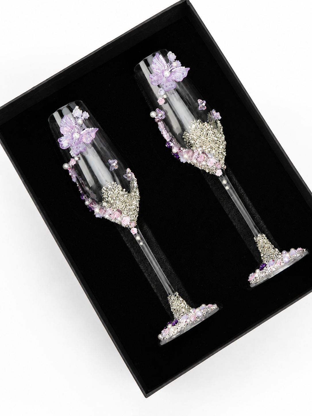 Elite Bridal Toast Crystal Set – Premium Wedding Champagne Pair