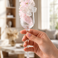 Butterfly Dream Crystal Champagne Glass – Hand-Embellished Wedding Gift