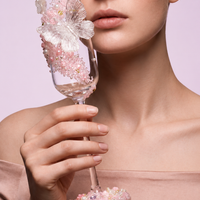 Butterfly Dream Crystal Champagne Glass – Hand-Embellished Wedding Gift