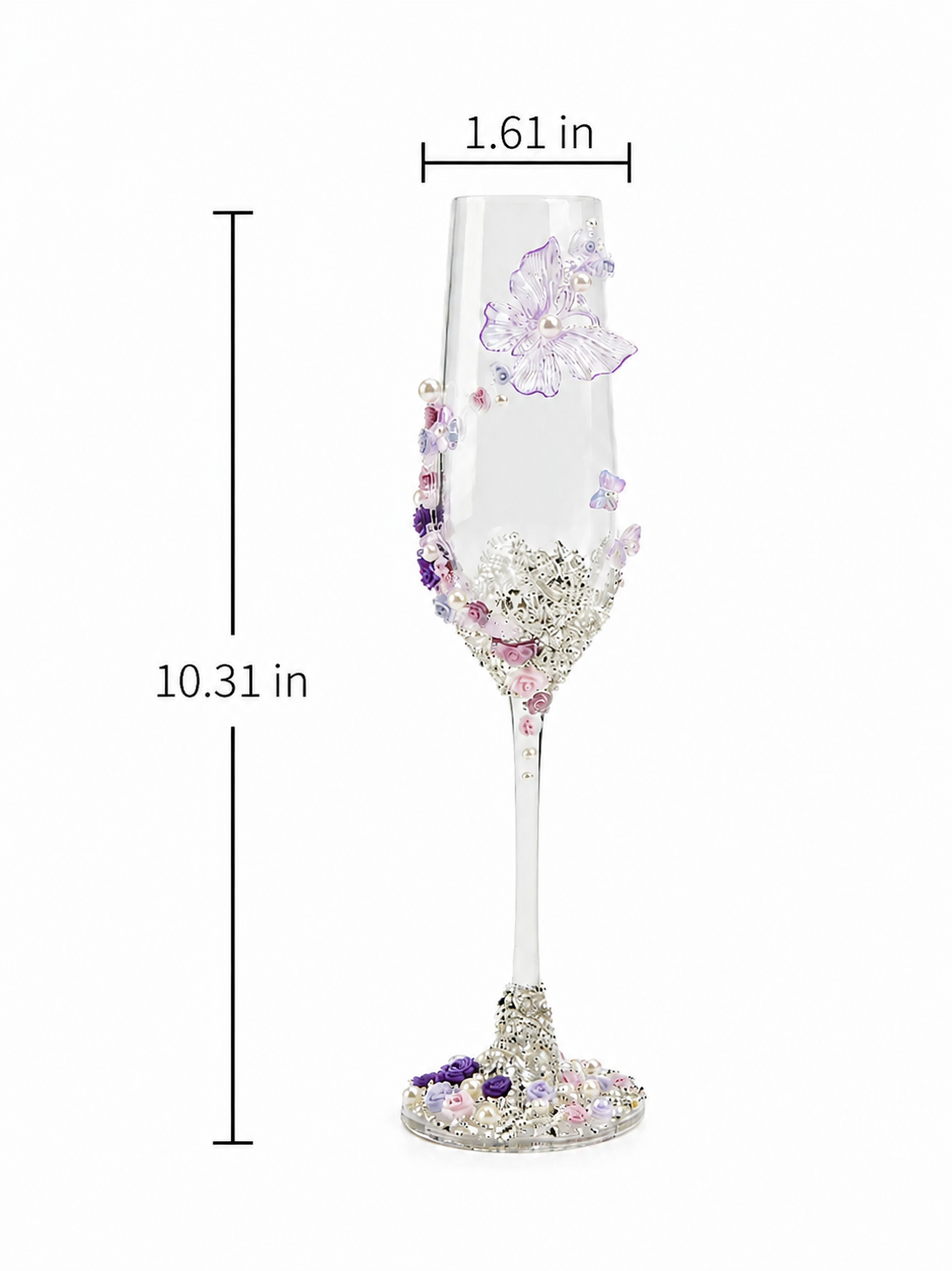 Elite Bridal Toast Crystal Set – Premium Wedding Champagne Pair